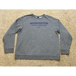 Washington Huskies Sports Medicine Nike Gray Fleece Crewneck Sweatshirt Size XL